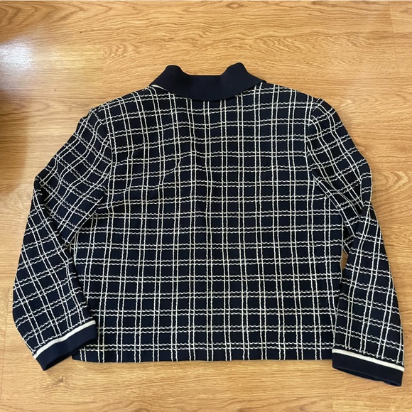 EUC Vintage St John Santana Knit Sweater Blazer Jacket  in Blue Navy - Picture 6 of 11